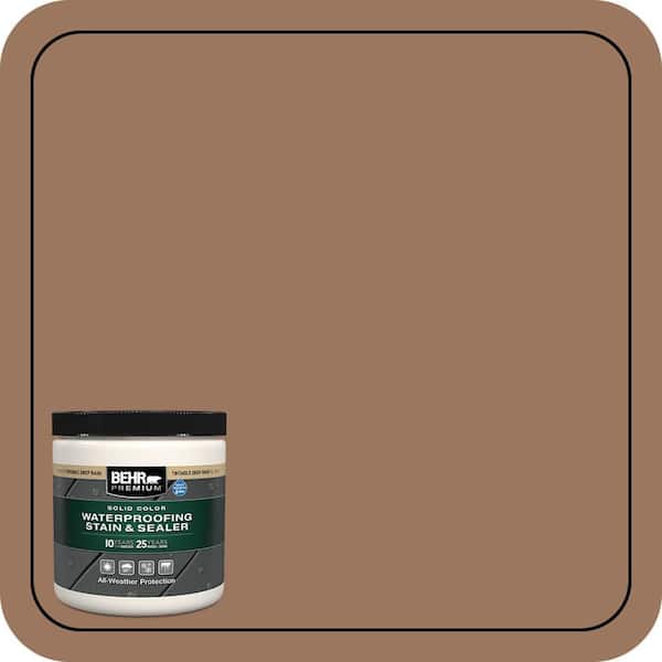 BEHR PREMIUM 8 oz. #S220-6 Baked Sienna Solid Color Waterproofing