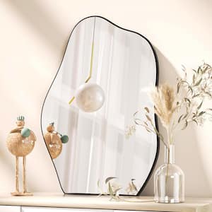 26 in. W x 38 in. H Irregular Modern Frameless MDF Wall Mirror Decorative Mirror