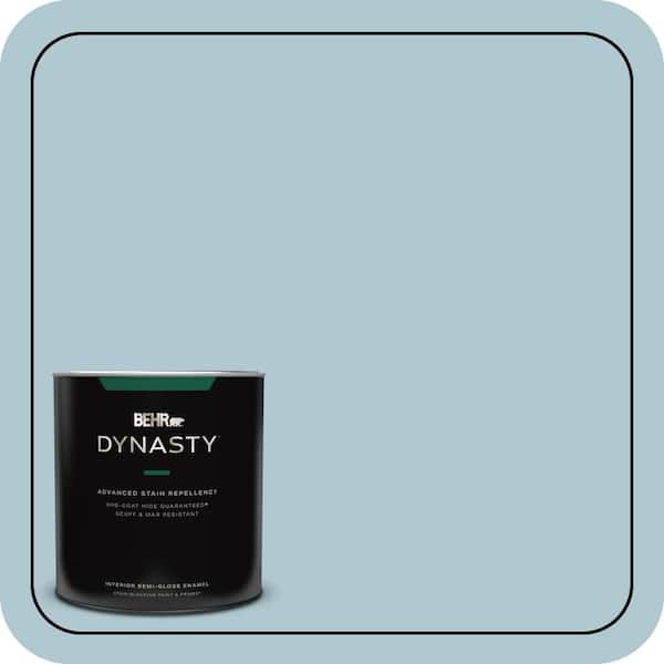 1 qt. #S470-2 Gentle Sea Semi-Gloss Enamel Interior Stain-Blocking Paint & Primer