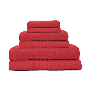 Bright red bath online towels