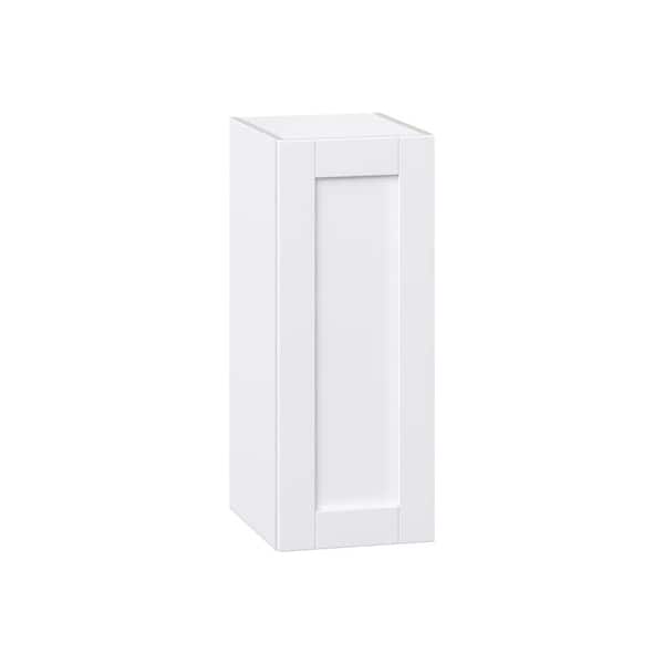 J COLLECTION Milton 12 in. W x 14 in. D x 30 in. H Assembled Shaker Wall Kitchen Cabinet in Bright White