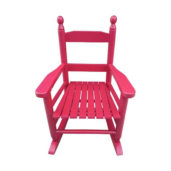 Unbranded Rose Red Children's Wood Outdoor Rocking Chair - Indoor or Outdoor -Suitable for Kids-Durable