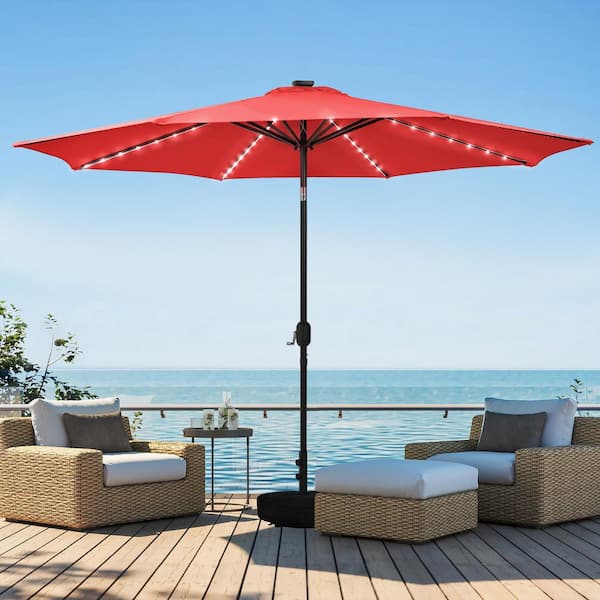 best patio umbrellas with solar lights Amazon.com : Giantex 15ft Large Outdoor Umbrella Double-Sided, 48 Solar  Lights, Auto-Charging Solar Panel, Extra Large Patio Umbrella with Base and  Crank, Outdoor Market Umbrellas for Poolside Garden (Beige) : Patio, Lawn