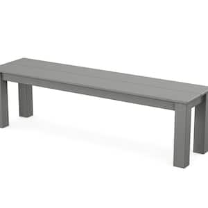 Parsons Slate Grey HDPE Plastic Outdoor 60 in. Bench