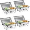 Wilprep 8 QT. 2-Pan Stainless Steel Rectangle Chafing Dish Buffet ...