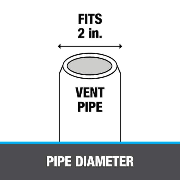 No-Calk 18 in. x 18 in. Thermoplastic Vent Pipe Roof Flashing with 2 in. Diameter