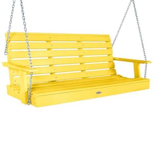 Riverside 5ft. 2-Person Sunbeam Yellow Recycled Plastic Porch Swing