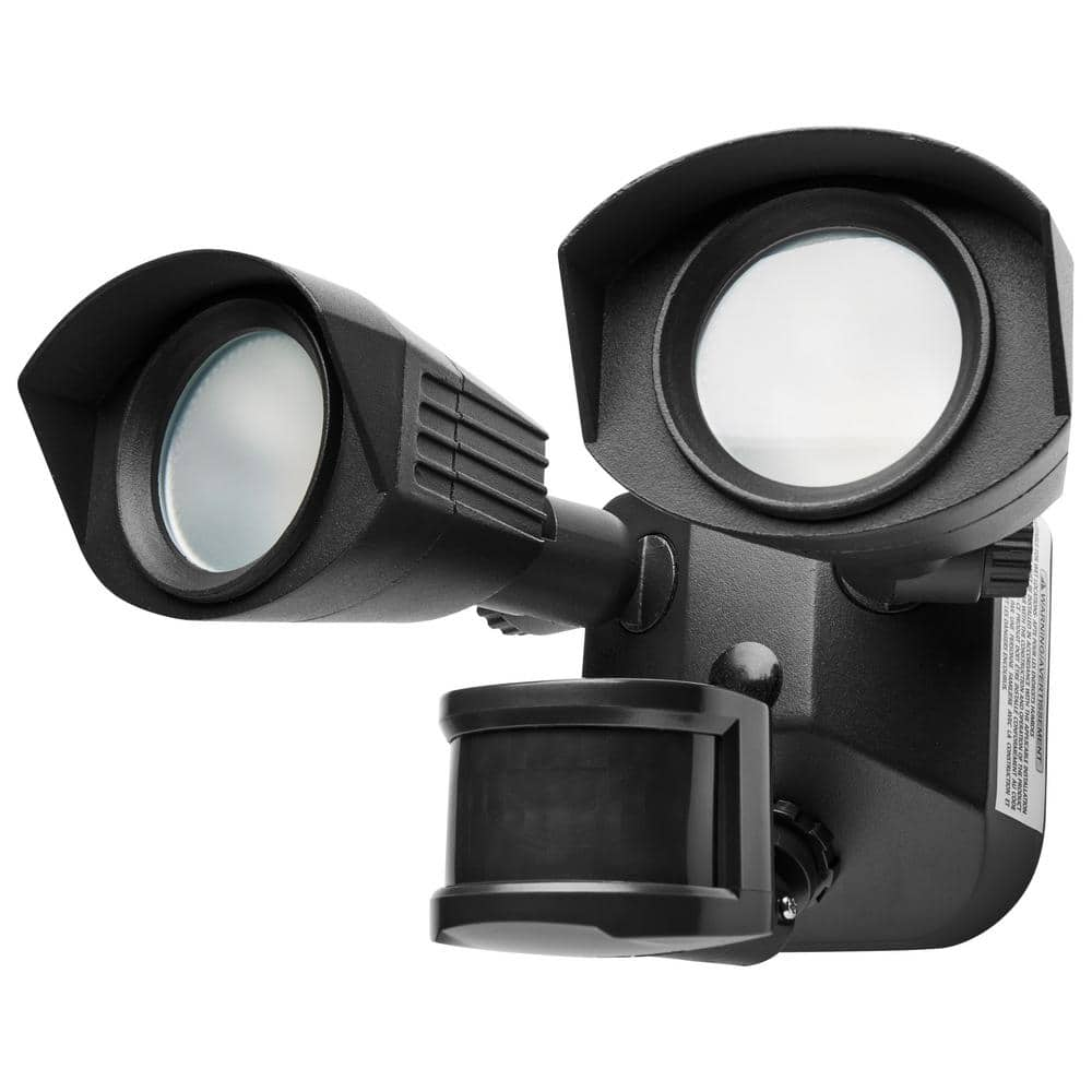 SATCO 100 -Watt Equivalent 1900 -Lumen 90 -Degree Black Motion Sensing ...