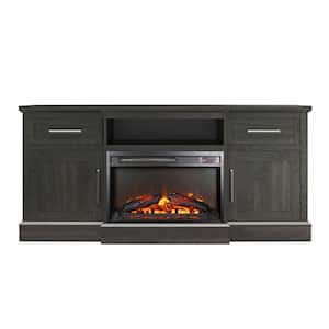 Ameriwood Home Galloway Electric Fireplace and TV Console for TVs up to 65 ft., Espresso