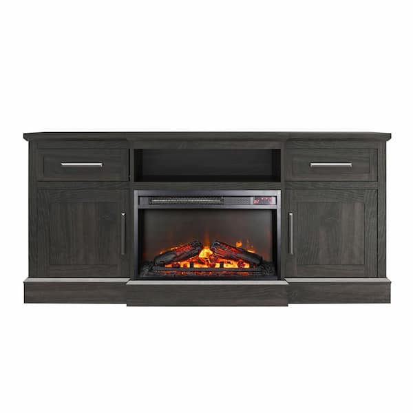 Unbranded Ameriwood Home Galloway Electric Fireplace and TV Console for TVs up to 65 ft., Espresso