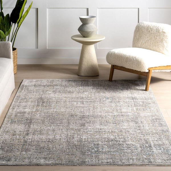 nuLOOM Emiliana Vintage Light Grey 10 ft. x 13 ft. Indoor Area Rug