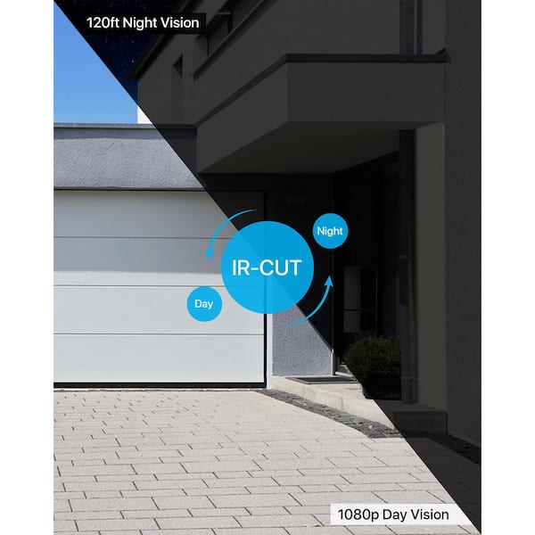 1080P Full HD TVI Hardwired Home Security Camera with Audio Recording 120 ft. Night Vision Only Compatible with TVI DVR