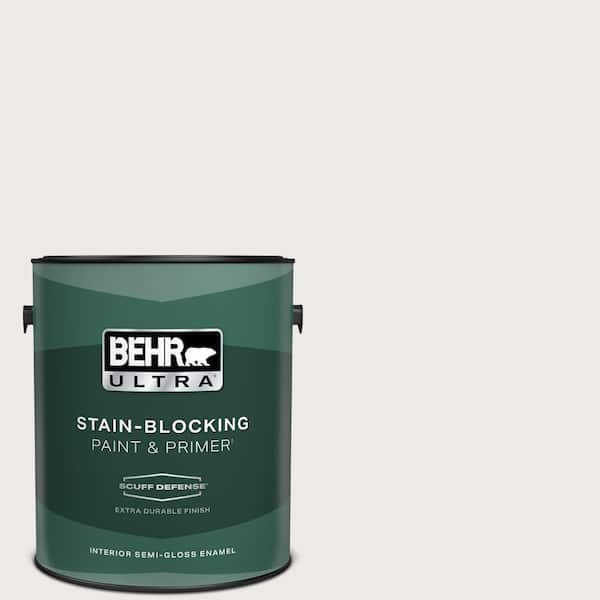 BEHR ULTRA 1 gal. #740A-1 Downy Fluff Extra Durable Semi-Gloss Enamel Interior Paint & Primer