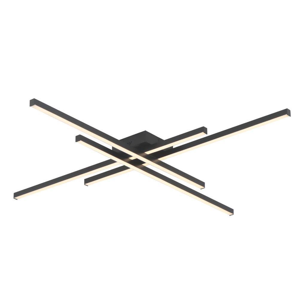 45.3 in. Modern Linear Black Integrated LED Dimmable Flush Mount for Living Dining Room price history on PriceWatchPro