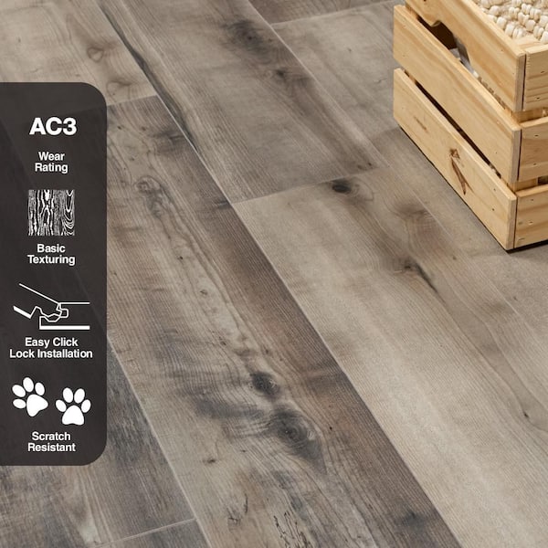 TrafficMaster Abottsbury Maple 7 mm T x 8 in. W Laminate Wood