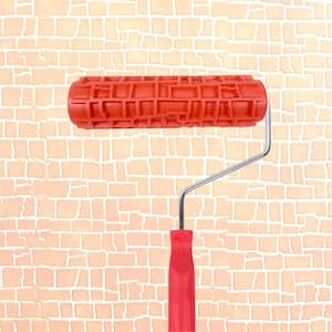 3inch Orange Texture Corner Roller Brush for Wall Decorative Foam