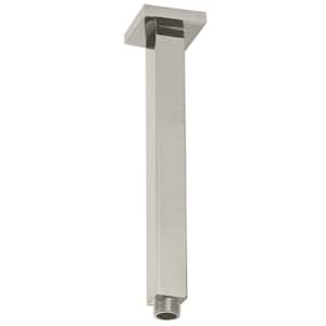 1/2 in. IPS x 9 in. Square Ceiling Mount Shower Arm & Flange, Polished Nickel