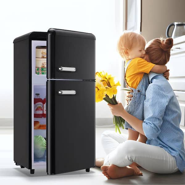 HOMLUX 3.5 cu. ft. Manual Defrost Mini Upright Freezer in Black