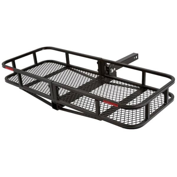 Hitch Cargo Carrier Mounted Basket Luggage Rack with 2 Receiver(No Shank)  - Rock Auto Accs