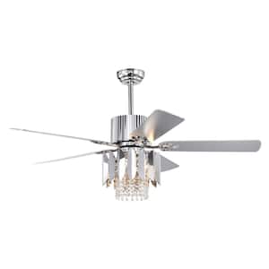 Light Pro 52 in. Smart Indoor Silver‎ Standard Ceiling Fan with Remote Control for Living Room (Bulb not included)