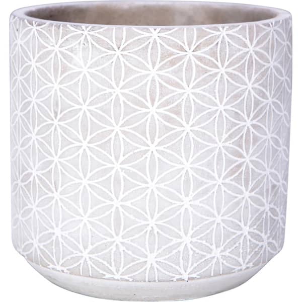 Unbranded 4.5 in. Concrete Tall Beams Planter
