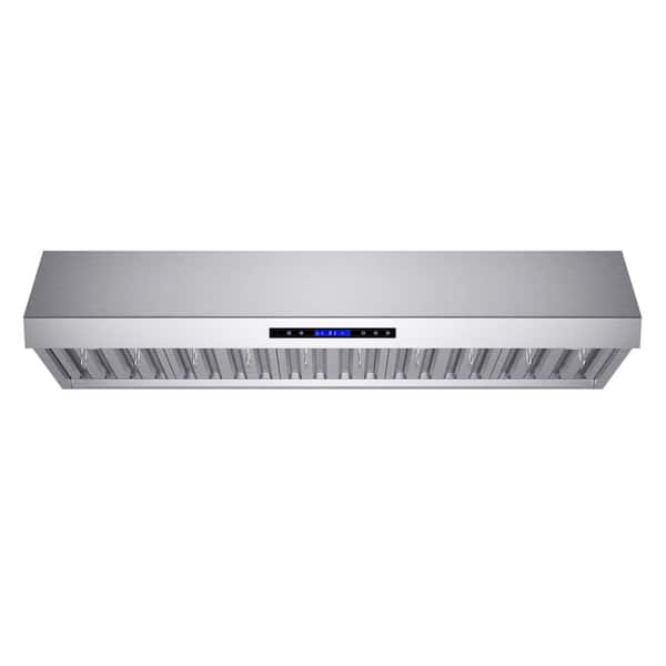 Palazzo 60" Wall Mounted Range Hood in Stainless Steel, Ducted