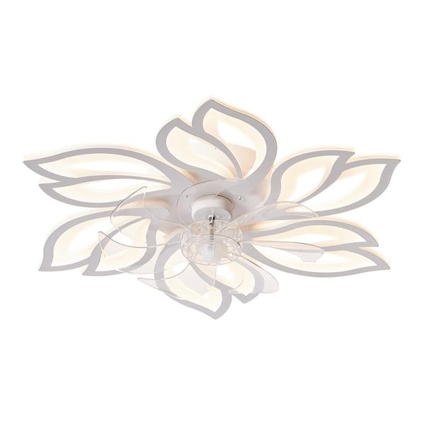26 in. Indoor White Indoor Ceiling Fan with Adjustable White Integrated LED, Remote Included