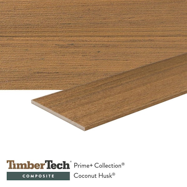 Composite Prime+ 1/2 in. x 12 in. x 12 ft. Square Coconut Husk Composite Fascia (Actual: 0.58 in. x 11.95 in. x 12 ft.)