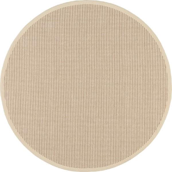 Patricia Jute and Wool 8 ft. x 8 ft. Ivory Indoor/Outdoor Patio Round Rug