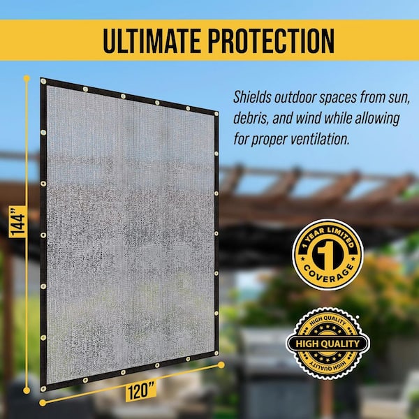 UV Resistant Heavy-Duty Black Tarp 10 ft. W x 12 ft. L