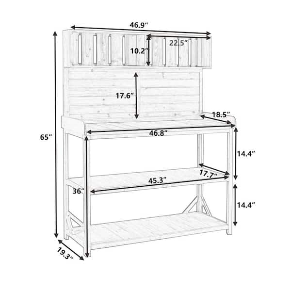 Potting deals bench height