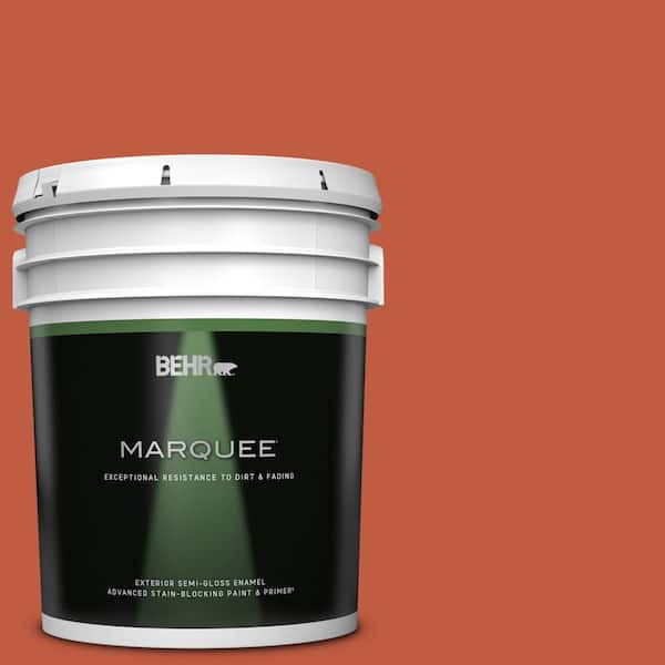 BEHR MARQUEE 5 gal. #M180-7 Deep Fire Semi-Gloss Enamel Exterior Paint & Primer