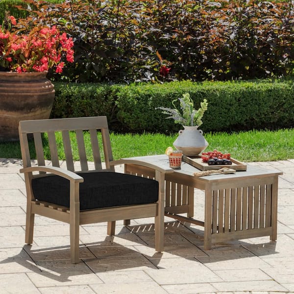 Arden Selections 24-in x 24-in 2-Piece Black Leala Deep Seat Patio