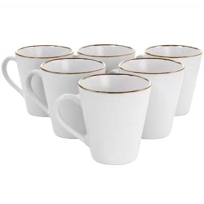 Konitz 4-Piece White Coffee Bar #8A Porcelain Coffee Cup and Saucer Sets  Gift Boxed 275A080001 - The Home Depot