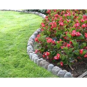 Edgestone 4 in. x 12 in. x 3 in. Multi-Colored Concrete Overlapping RIVER ROCK Edging (10-Pack)
