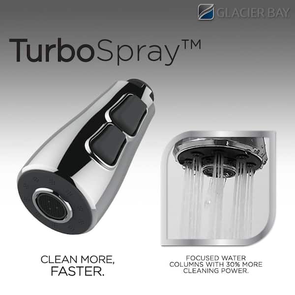 Glacier Bay - Nottely Touchless Single Handle Pull-Down Sprayer Kitchen Faucet in Stainless Steel