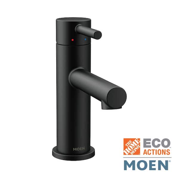 MOEN Align Single Hole Single-Handle Bathroom Faucet in Matte Black