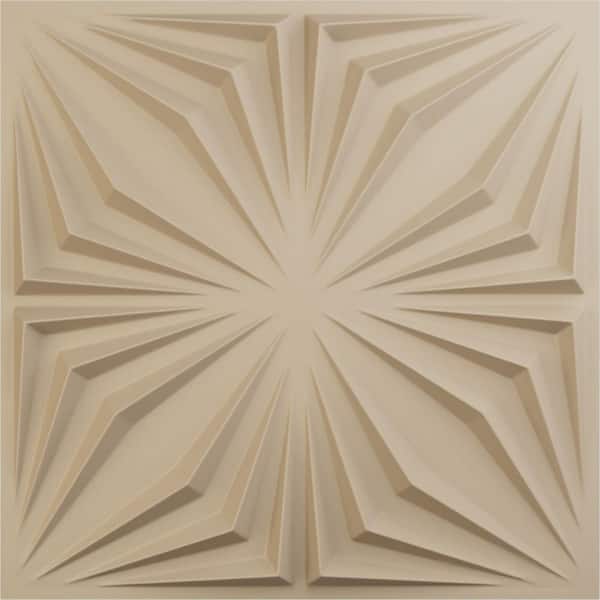 Ekena Millwork 19 5/8 in. x 19 5/8 in. Asher EnduraWall Decorative 3D Wall Panel, Smokey Beige (Covers 2.67 Sq. Ft.)