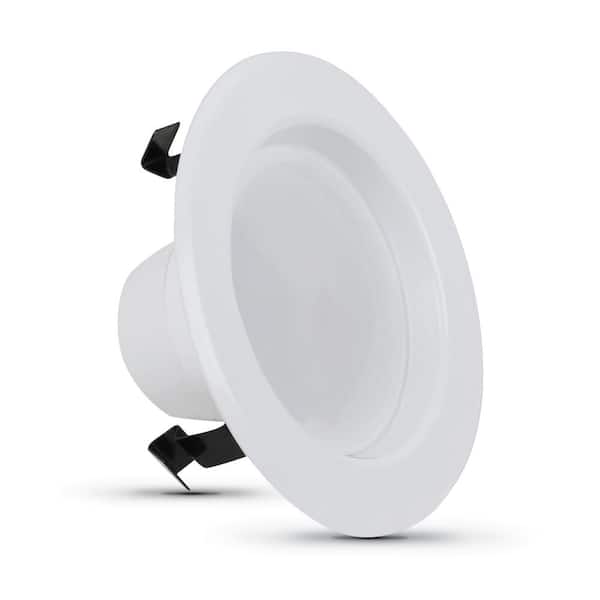 Feit Electric 4 in. 540 Lumens 2700K Soft White Dimmable CEC Title 24 Integrated LED Recessed Retrofit Trim Downlight, White