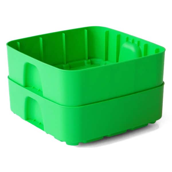 FCMP Outdoor The Essential Living Composter 76.8 oz. Worm Composter Expansion Tray Set in Green