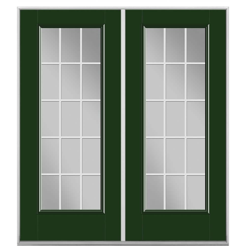 72 in. x 80 in. Conifer Fiberglass Prehung Right-Hand Inswing GBG 15-Lite Clear Glass Patio Door without Brickmold price history on PriceWatchPro