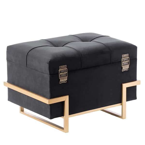 Footstool on sale gold legs