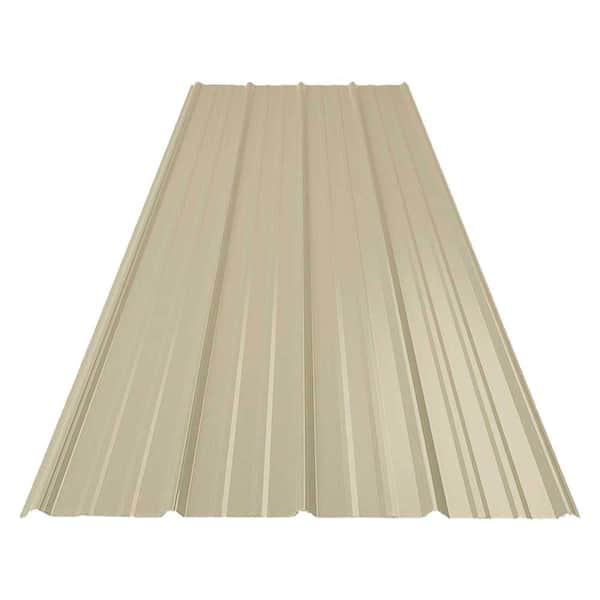 Gibraltar Building Products 8 ft. SM-Rib Galvalume Steel 29-Gauge Roof/Siding Panel in Stone
