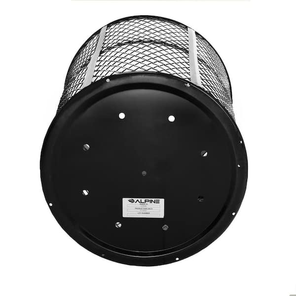 Alpine Industries Outdoor Commercial Trash Can, 48 Gallon, Metal Mesh  (473-48-BLK)