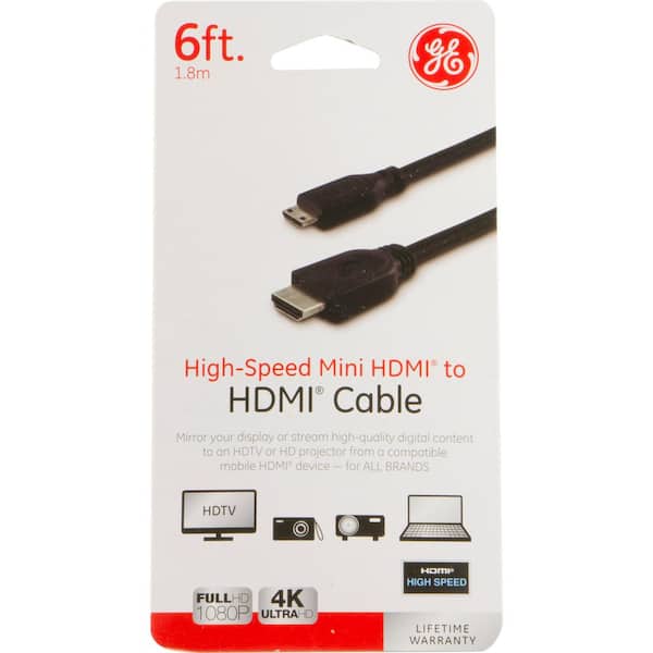 6ft (1.8m) High Speed HDMI® to Mini HDMI Cable with Ethernet, HDMI Mini  Cables and Micro Cables, HDMI