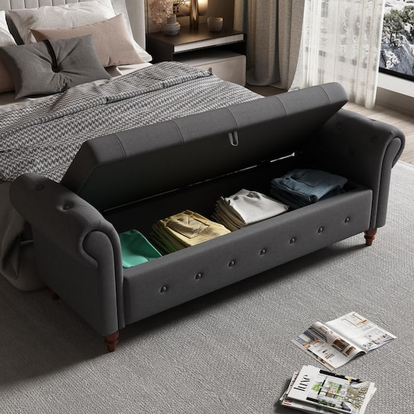 NicBex End of Bed Bench for Bedroom Bench with Storage and Seating Bench :  : Home