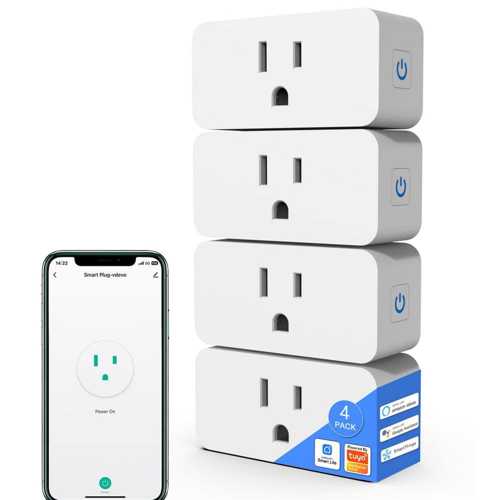 15A Mini Smart Plug 2. 4G WI-FI Outlet with Alexa, Google Home and IFTTT White 4-Pack price history on PriceWatchPro