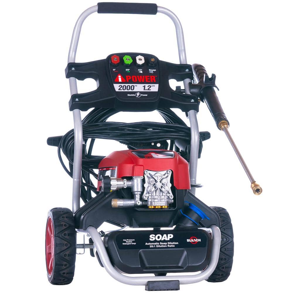 2000 PSI 1.2 GPM 15 Amp Cold Water Pressure Washer With 4-Quick Connect Noz