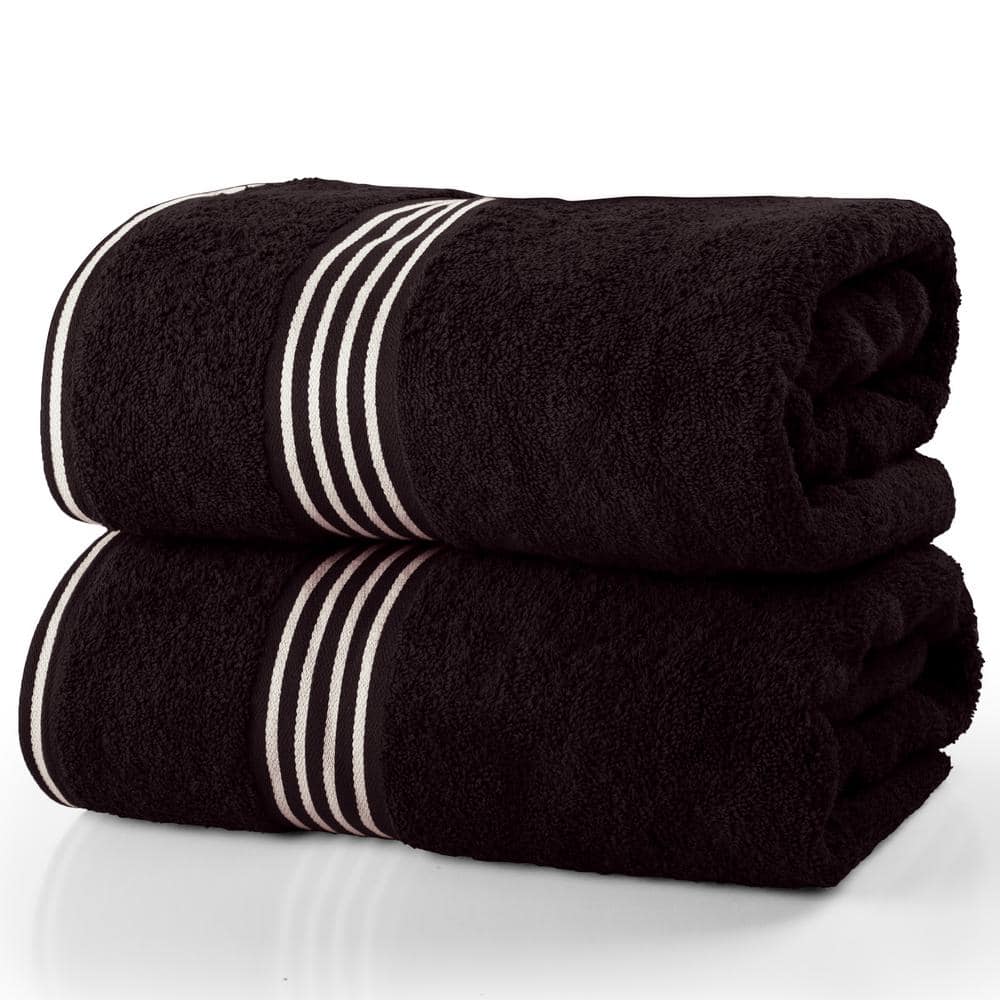 Bath Towels-2PC 500GSM 100% Cotton Towel Set- 35 x 70 in. Extra Large Quick Drying Bath Towel, Black price history on PriceWatchPro