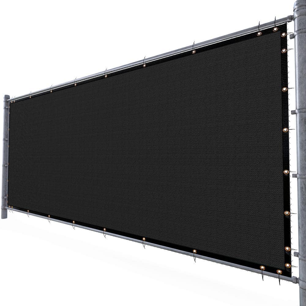 Amgo 4' x 10' Green Privacy Screen with Black Bindings and Grommets
